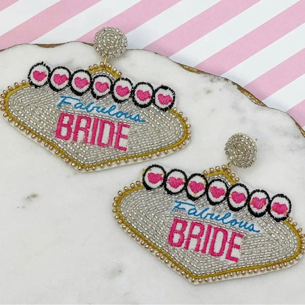 Fabulous bride earrings. Never worn.